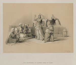 Egitto e Nubia, Volume III: Ragazze danzanti al Cairo, 1849 da Louis Haghe
