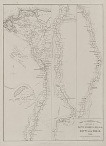 Egitto e Nubia, Volume III: Mappa per Illustrare gli Schizzi di David Roberts, Esq: R.A. in Egitto e Nubia 1849 da Louis Haghe