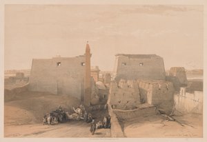 Egitto e Nubia: Volume II - N. 38, Grandi ingressi al Tempio di Luxor, 1838 da Louis Haghe