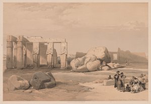 Egitto e Nubia: Volume II - No. 4, Frammenti dei Grandi Colossi, al Memnonium, 1838 da Louis Haghe