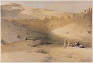 Egitto e Nubia, Volume II: Ingresso alle Tombe dei Re di Tebe, Bab-El-Malouk, 1848 da Louis Haghe