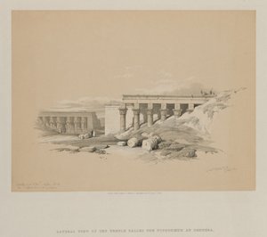 Egitto e Nubia, Volume II: Vista Laterale del Tempio chiamato Il Tifoneo a Dendera da Louis Haghe