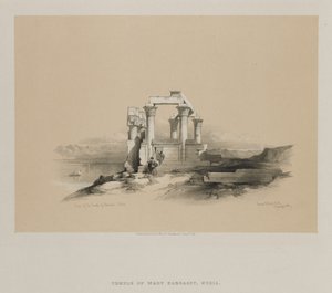 Egitto e Nubia, Volume II: Rovine del Tempio di Kardeseh, Nubia, 1848 da Louis Haghe
