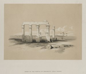 Egitto e Nubia, Volume II: Rovine del Tempio di Madamoud, a Tebe, 1847 da Louis Haghe