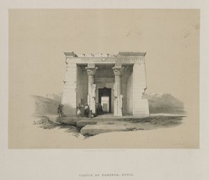 Tempio di Dandour, Nubia, 1848 da Louis Haghe