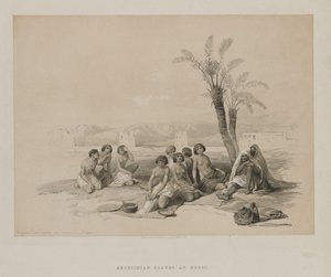 Schiavi Abissini che Riposano a Korti-Nubia da Louis Haghe