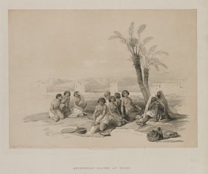 Egitto e Nubia, Volume I: Schiavi Abissini che riposano a Korti-Nubia, 1847 da Louis Haghe