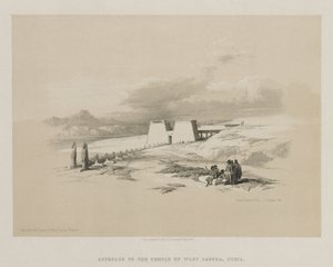 Egitto e Nubia, Volume I: Avvicinamento al Tempio di Wady Saboua, Nubia, 1847 da Louis Haghe