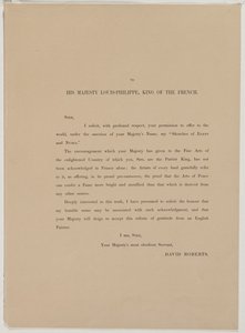 Egitto e Nubia, Volume I: Pagina di Dedica, 1846 da Louis Haghe