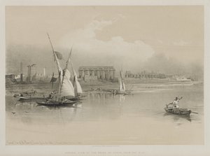 Veduta generale delle rovine di Luxor dal Nilo, 1846