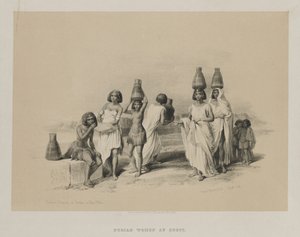 Egitto e Nubia, Volume I: Donne Nubiane a Kortie, sul Nilo da Louis Haghe