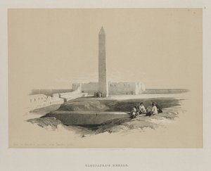 Egitto e Nubia, Volume I: Obelisco ad Alessandria, comunemente chiamato Ago di Cleopatra, 1846 da Louis Haghe