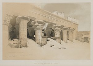 Egitto e Nubia Volume I: Portico del Tempio di Edfou, Alto Egitto, 1846 da Louis Haghe