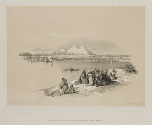 Egitto e Nubia, Volume I: Piramidi di Giza, dal Nilo, 1846