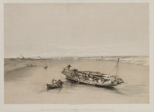 Egitto e Nubia, Volume I: Vista sul Nilo Verso le Piramidi di Dashour e Saccara, 184 da Louis Haghe