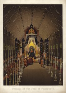 Funerale del Duca di Wellington, la camera ardente al Chelsea Hospital, novembre 1852 da Louis Haghe