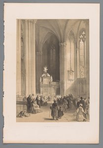 Vista del reliquiario dei tre re nel Duomo di Colonia da Louis Haghe
