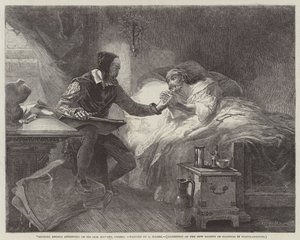 Michelangelo che assiste il suo servo malato, Urbino da Louis Haghe