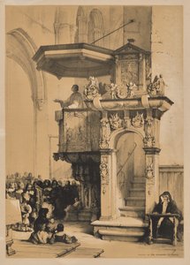 Schizzi in Belgio e Germania, Prima Serie, Pulpito nella cattedrale di Treviri da Louis Haghe