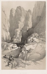 La Terra Santa, Siria, Idumea, Arabia, Egitto e Nubia Vol. III: Ingresso a Petra, 1842 da Louis Haghe