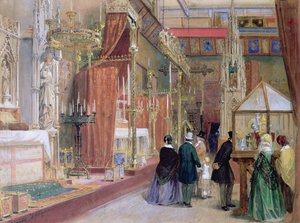 La corte medievale della Grande Esposizione del 1851 da Louis Haghe