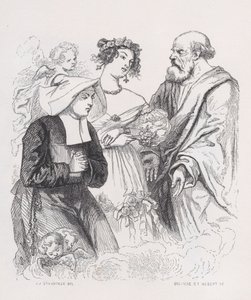 Le due sorelle della carità dalle Opere complete di Béranger da Louis Henri Brevière, Cesar Auguste Hebert