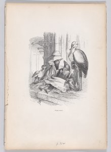 Ero una vedova da Scene della vita privata e pubblica degli animali, ca. 1837-47 da Louis Henri Brévière