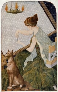 Penelope con la sua tela - pannello ricamato da H. de Rudder da Louis Henri de Rudder