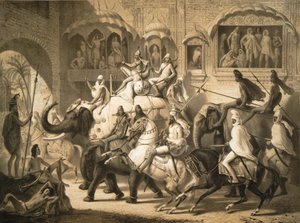 Una strada di Lahore (Marzo 1842) da Louis Henri de Rudder