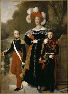 Regina Maria Amalia con i suoi figli