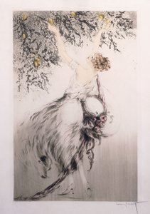 Ragazza che raccoglie limoni da Louis Icart
