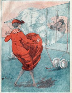 Il vento favorevole: elica che spia. Illustrazione di Louis Icart per la rivista 