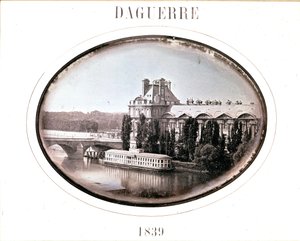 Daguerre: Pavillon de Flore, Louvre, Parigi 1839 (dagherrotipo)