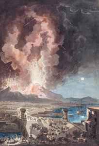 Eruzione del Vesuvio, Italia, nel 1779 da Louis Jean (after) Desprez