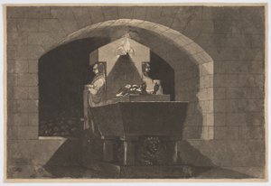 Tomba con cariatidi da Louis Jean Desprez