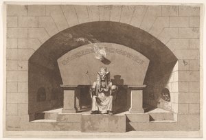Tomba con la Morte in trono come Sfinge da Louis Jean Desprez