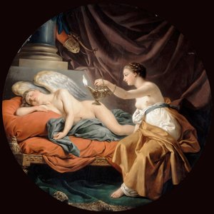 Psiche sorprende Cupido dormiente da Louis Jean François Lagrenée