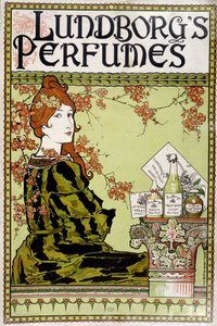 Pubblicità del profumo "Lundborg" - di Rhead, ca. 1895 da Louis John Rhead