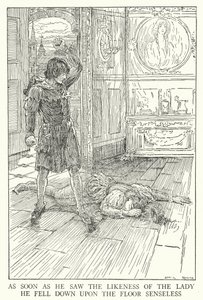 Appena vide la somiglianza della signora, cadde a terra svenuto da Louis John Rhead