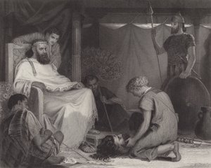Davide portato davanti a Saul da Louis John Rhead