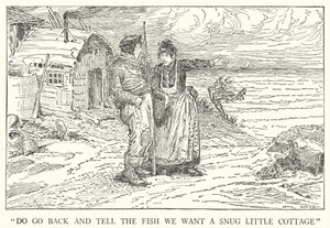 "Vai indietro e dì al pesce che vogliamo una casetta accogliente" (litografia) da Louis John Rhead