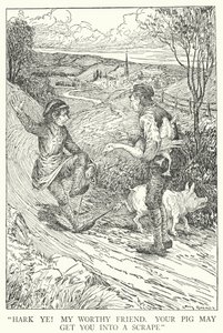"Ascolta! Mio degno amico, il tuo maiale potrebbe metterti nei guai" da Louis John Rhead