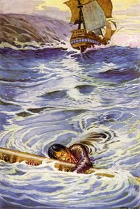 Illustrazione per Kidnapped di Robert Louis Stevenson da Louis John Rhead