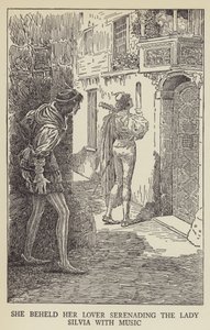 Vide il suo amante serenare la Signora Silvia con la musica da Louis John Rhead