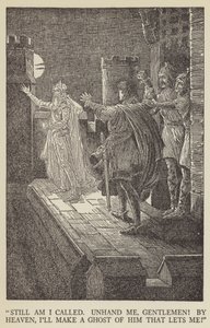 Ancora sono chiamato, lasciatemi, signori! per il cielo, farò un fantasma di chi mi trattiene! da Louis John Rhead