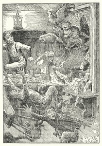 I Musicanti di Brema (litografia) da Louis John Rhead