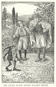 Il piccolo nano nero camminava intorno (litografia) da Louis John Rhead