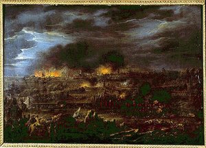 Bombardamento di Lille da Louis Joseph  Watteau