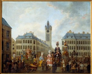 La famiglia del grande guanto di Douai da Louis Joseph  Watteau