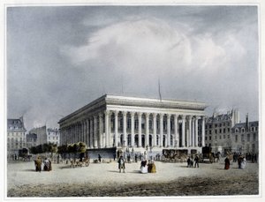 Borsa e Tribunale del Commercio - litografia di Arnout da Louis Jules Arnout